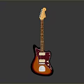 Glossy Electric Guitar With Pink Purple Gradient Body Wooden Neck And Pickups