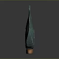 Unique Green Fish Shaped Decorative Furniture Sculpture With Brown Wooden Base