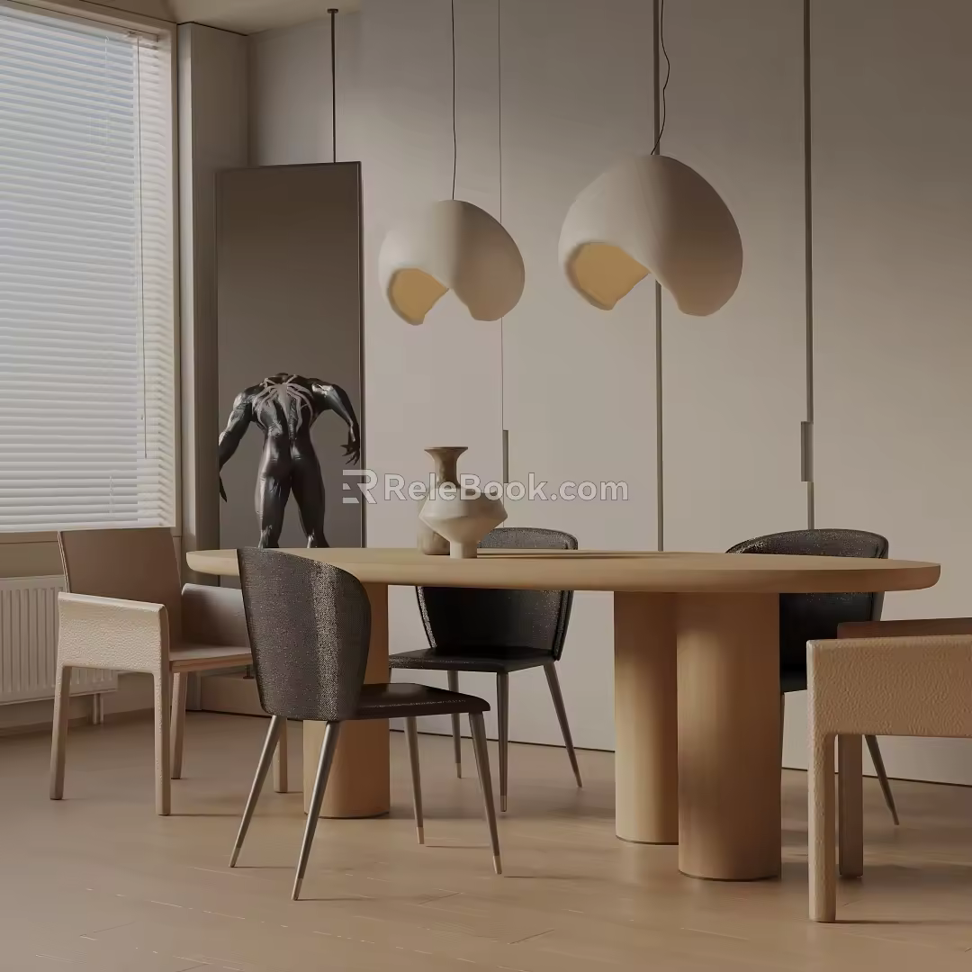 Modern table combination 3d model