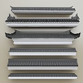 Chinese-style eaves Chinese-style eaves line Cornice ridge Chinese-style component Eaves tile ridge tile component 3d model