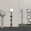 French Cream Style Floor Lamp Metal Floor Lamp Sphere Floor Lamp 3d model