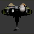 Turret Turntable Railgun Sci-fi Tower Defense Game Tower Defense Sci-fi Turret Game Turret Game Battery 3d model