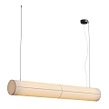Modern Linear Pendant Light With Linen Shade For Contemporary Interior Spaces 3d model