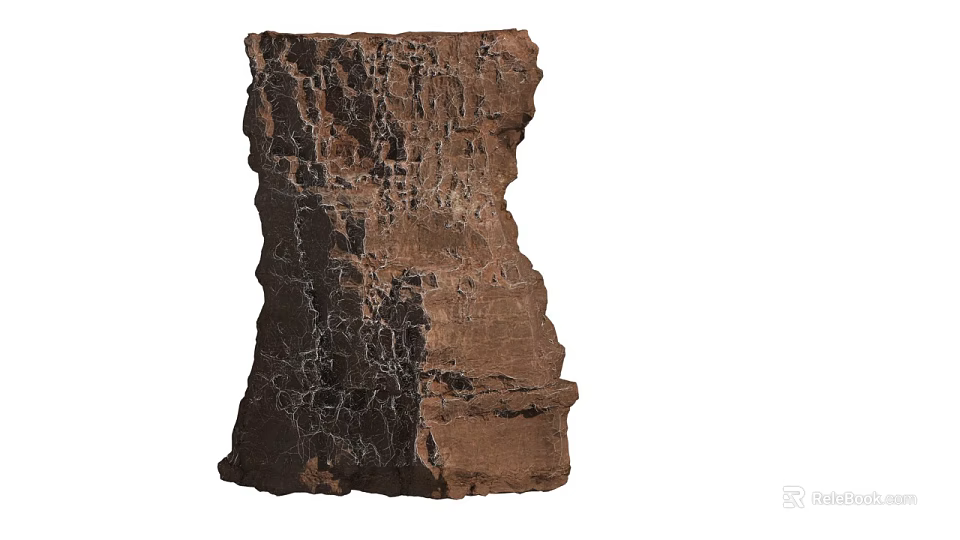 Rustic Stone And Wood Decorative Structure With Natural Textured Surface 3d model