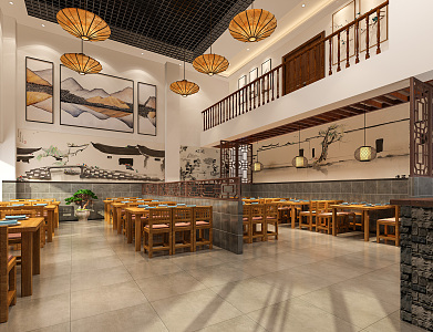 New Chinese Restaurant 3d model