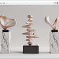 Modern Sculpture Abstract Sculpture Combination 3d model