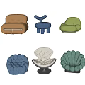 Modern single sofa 3d model