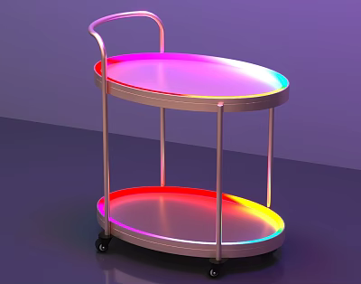 Model Kitchen Bar Birthday Colorful Brass Trolley 3d model Model Kitchen Bar Birthday Colorful Brass Trolley 3d model