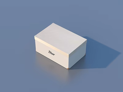Elegant White Dior Box Ideal For Cosmetic Storage And Home Decor 3d model