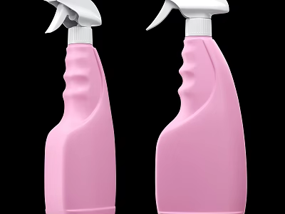 Bathroom Spray Bottles with Pink Ergonomic Design Two Pieces Cleaning Accessories 3d model