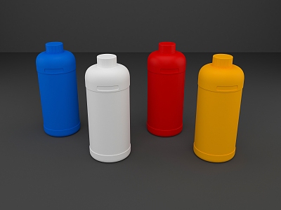 Medical Bottle Liquid Bottle Industrial Chemical Plastic Bottle 3d model