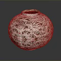 Intricate Spherical Sculpture Carving With Hollow White Patterns And Detailed Design