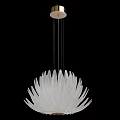 Elegant White Feather Shaped Modern Chandelier Lighting Fixture Design