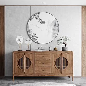New Chinese Side Cabinet 3d model