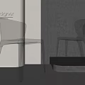 Single chair without armrest 3d model