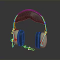 Green Earmuff Headphones With Black Headband And Comfortable Fit Design For Daily Use