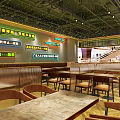 Kusuan Lufen Noodle Restaurant Bright Interior With Order Counter Seating And Signage