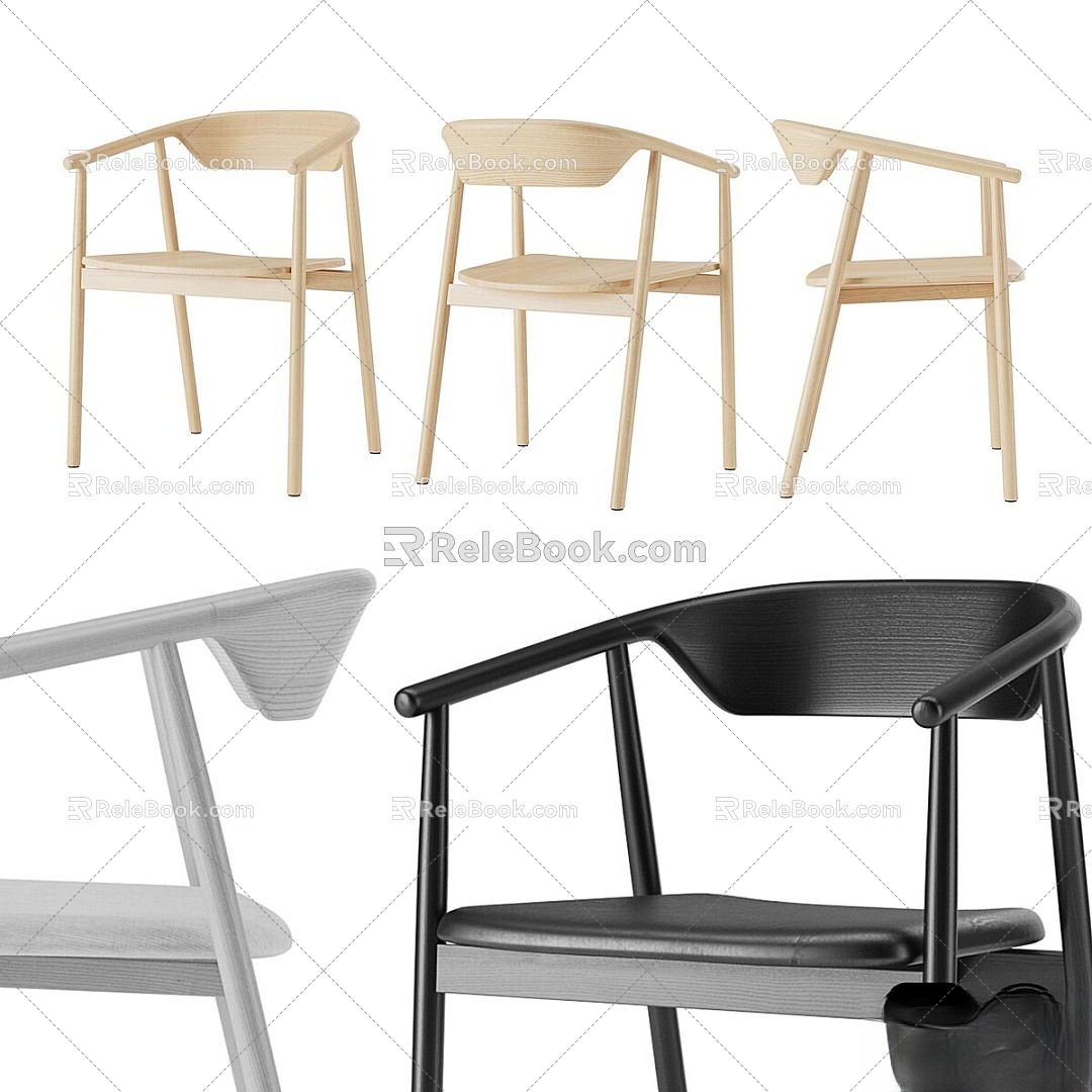 Modern Other Chairs Wood Ash Italy 3d model