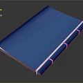 Blue Notebook With White Trim Smooth Cover For Daily Stationery Use