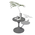 Quiet side a few sides a few corners a few metal side a few bedside table 3d model