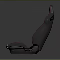 Modern Gray White Red Racing Style Seat With Contrast Stitching And Backrest Logo