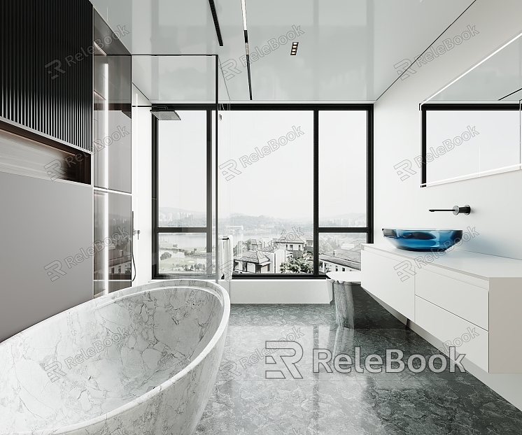 Modern Toilet Basin Shower Room Bathtub Toilet model