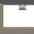 Modern Projector Projection Curtain 3d model