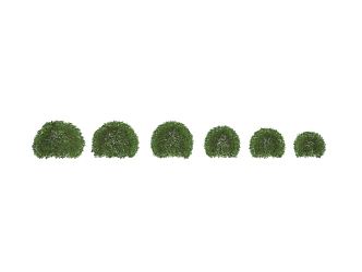 modern shrub hedgerow shrub ball tree spherical shrub trees grass artificial plant garden plant 3d model