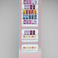 Colorful Phone Cases Display With Various Designs On Multi Tiered Shelves 3d model