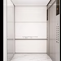 Modern Elevator Interior Structure With Metal Doors And Detailed Layout View
