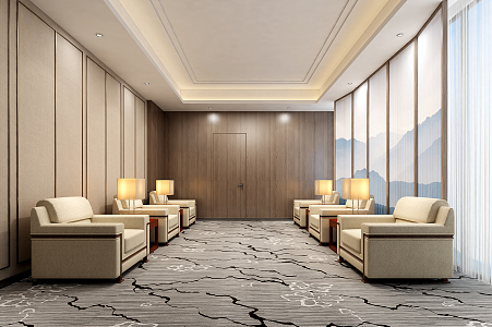 New Chinese Living Room 3d model