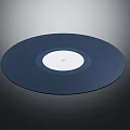 Premium Dark Blue Vinyl Record for Electronic Turntable with White Center Label Design