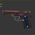 3D Rendered Black Pistol With High Detail Realistic Design And Isolated Background