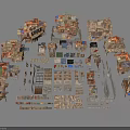 Handmade Architectural Models Featuring Various Miniature House Structures And Details