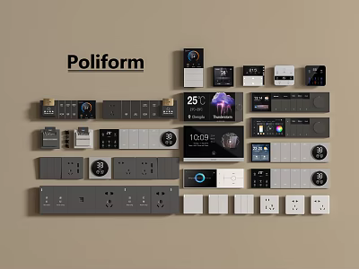 Poliform Switch Panels Featuring Modern Designs And Functional Control Options 3d model