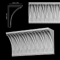 Elegant Architectural Cornice Design With Repeating Arched Patterns And Decorative Moldings