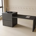 Modern island table 3d model