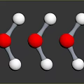 Molecular Structure Model With Red And White Spheres And Gray Bonds