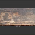 Traditional Chinese Wooden Chest With Red Finish Carved Patterns Metal Lock And Ornate Base