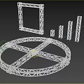 Metal Furniture Frame Structures With Circular And Square Shapes For Home Interior Design