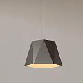 Modern Black Geometric Pendant Light with Polyhedral Shade and Soft Illumination 3d model
