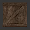 Wooden Storage Crate With Cross Strips For Household Supplies And Decor