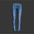 Stylish Slim Fit Blue Jeans With Classic Pockets And Denim Fabric