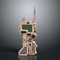 Military Tactical Communication Device With Antenna Green Display And Control Buttons