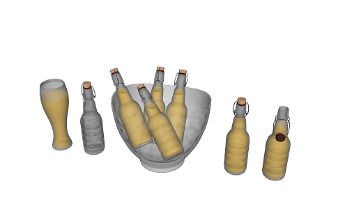 Modern Beer Ice 3d model