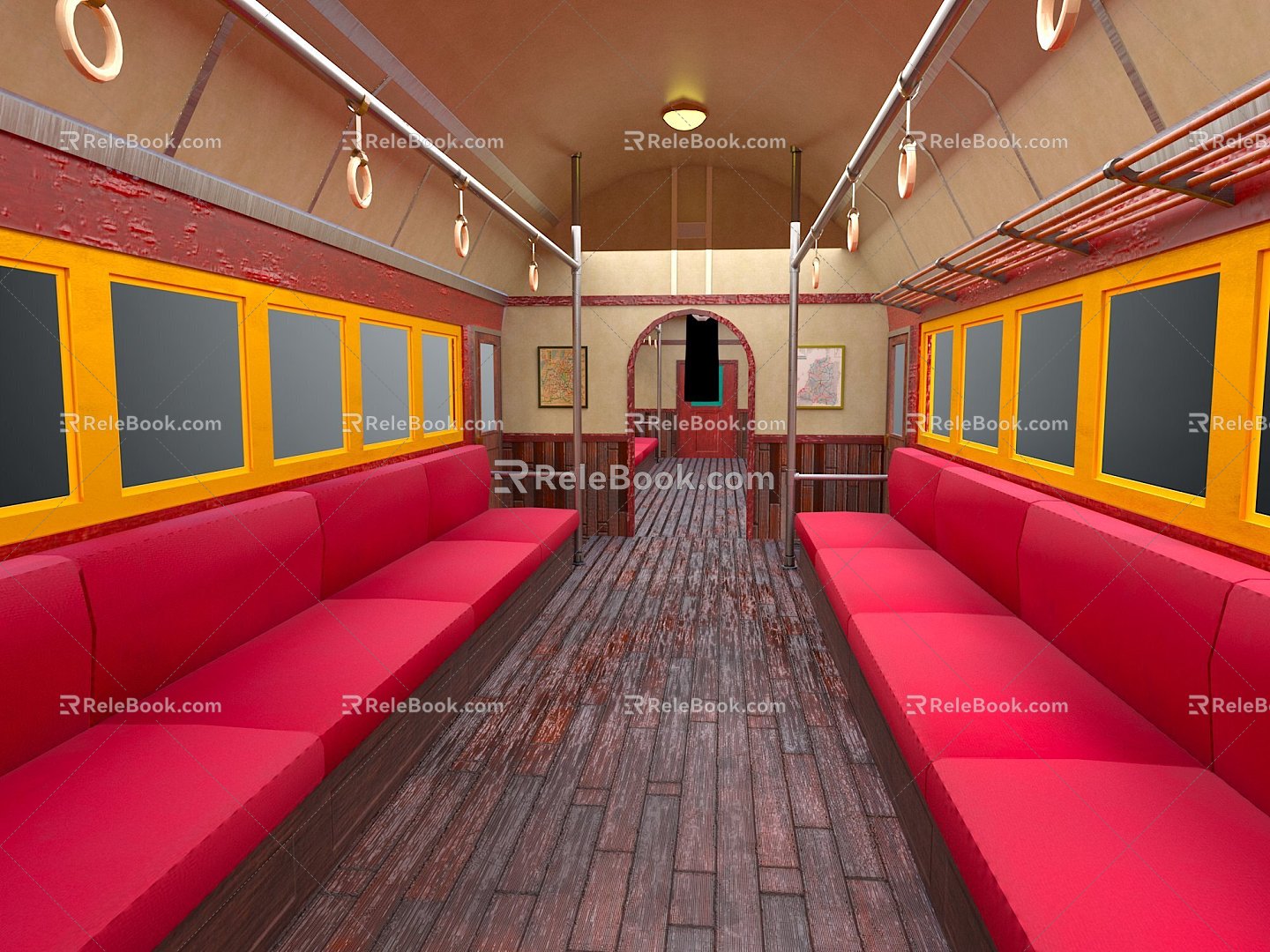 moving rail car subway car train car train car car train light rail subway high-speed rail 3d model