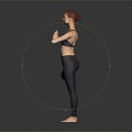 Modern Women Practicing Yoga Women Women Women Characters Women Characters 3d model