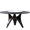Modern Dining Table Solid Wood Rock Board Round Table Round Table Italian Minimalist Dining Table Round Table 3d model