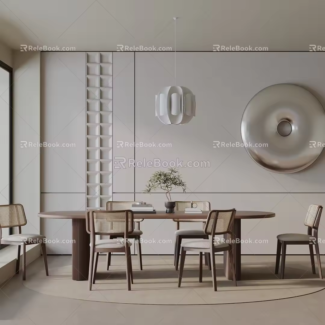 Modern table combination 3d model