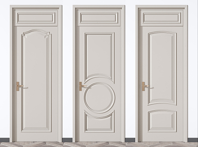 Jane Europe swing door single door 3d model